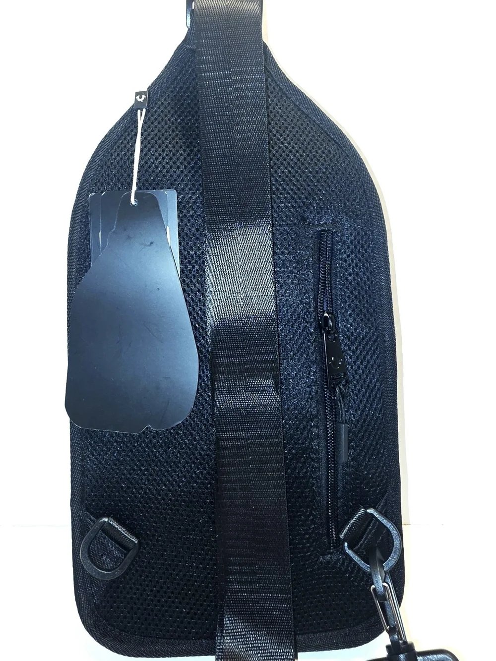 True Religion Pippin Crossbody Sling Bag – Black Nylon Travel Backpack